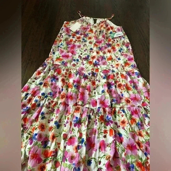 Dear John/Anthropologie Women's M Ryo Strap Halter Maxi Dress Garden Party NWT!! - Picture 6 of 16